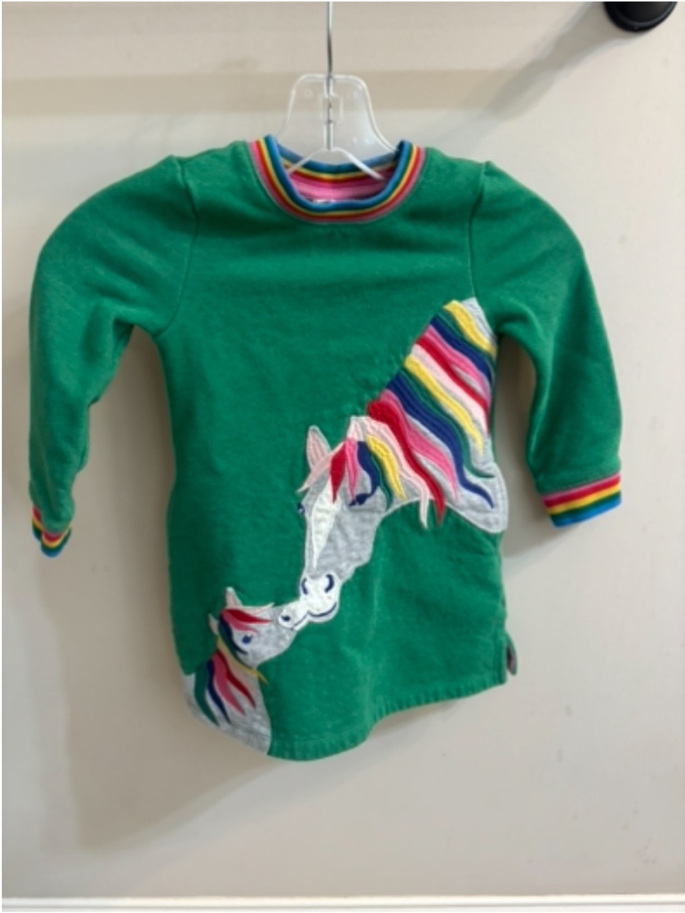 Green Unicorn Patch Dress